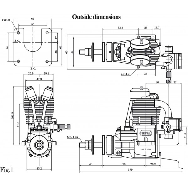 SAITO Motore 4T FG21BENZINA (FG21)