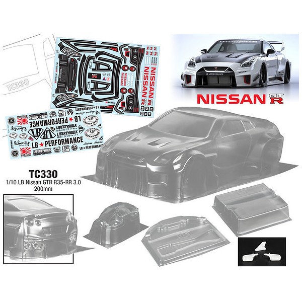 TEAMC RACING LB Nissan GTR R35 R3.0 200mm (TC330)