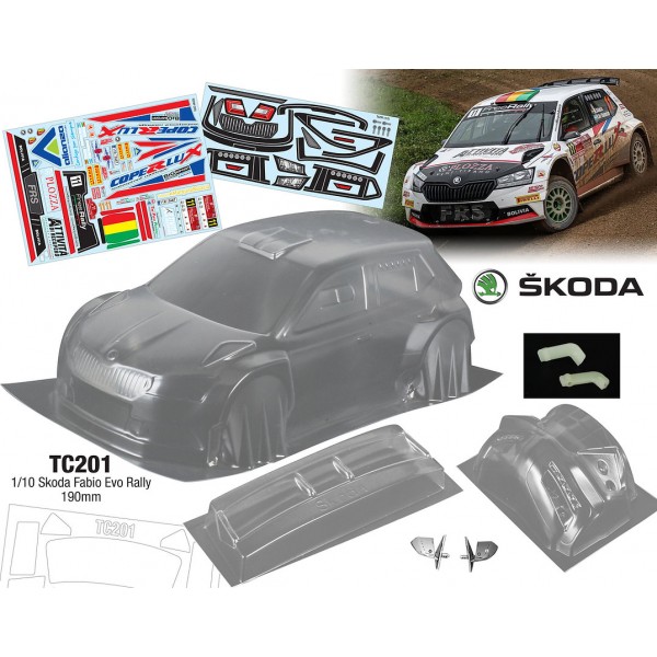 TEAMC RACING Skoda Fabia EVO Rally n.11 190mm (TC201-11)